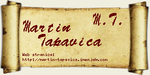 Martin Tapavica vizit kartica